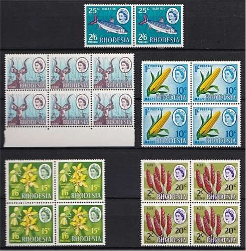 S.Rhodesia-Independence-Rhodesia & Surcharge Sets MM/UMM R2,940+
