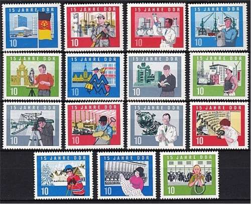 1964 DDR UMM (**) Set (Mi.1059a/73a) & Sheet No.19 *** CV  R1,500+ ***