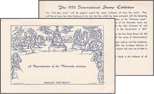 1950 Mulready Reproduction for the 1950 Stamps Exhibition