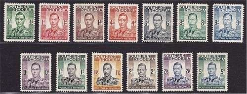1938 S.Rhodesia KGVI FRESH UMM (**) Set  *** CV  R1,795+ ***