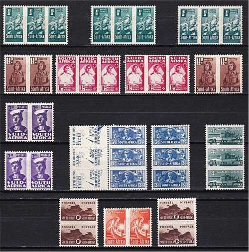 1942/4 Union Small War Effort MM (*) Set & Var/Shades  *** CV  R1,090 for UMM ***
