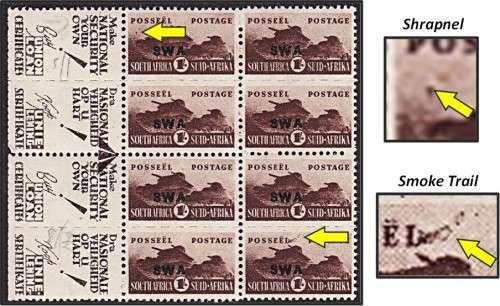 1943 SWA 1/- Tank UMM (**) UHB VAR - Shrapnel & Smoke Trail *** CV  R3,300+ ***