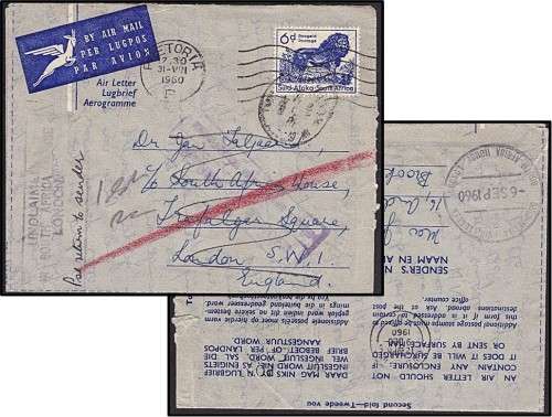 WWII Period Air Letters & Front - SA Union Adressees - Nice Study Lot!