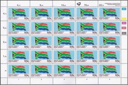 1994 Mandela Issue FULL SHEETS UMM(**) - Crease in Mandela Sheet Corner