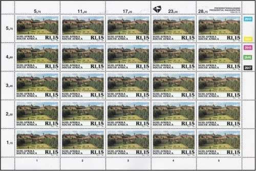 1994 Mandela Issue FULL SHEETS UMM(**) - Crease in Mandela Sheet Corner