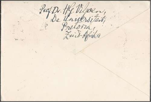 15 Dec 1938 Uncommon Voortrekker Centenary Airmail Cover