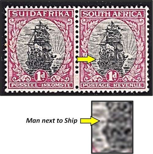 1930 1d Union Roto MM(*) CC.43e Rare Steel Blue Var - Man next to Ship *** R3,000+VAR ***