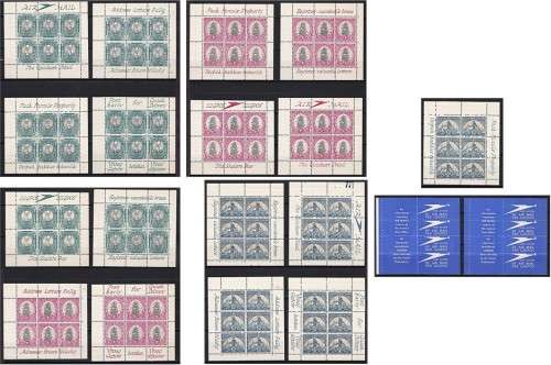 1948 Union Booklet No.50 Panes - All with Different Slogans (Most Mounted in Margins)