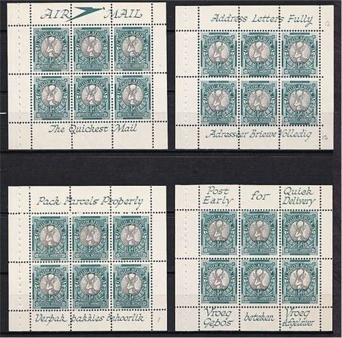 1948 Union Booklet No.50 Panes - All with Different Slogans (Most Mounted in Margins)