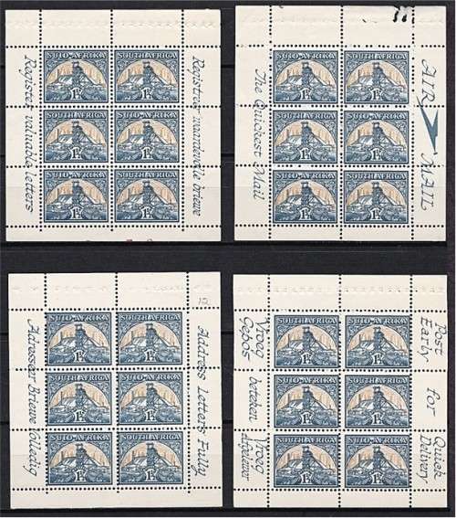 1948 Union Booklet No.50 Panes - All with Different Slogans (Most Mounted in Margins)