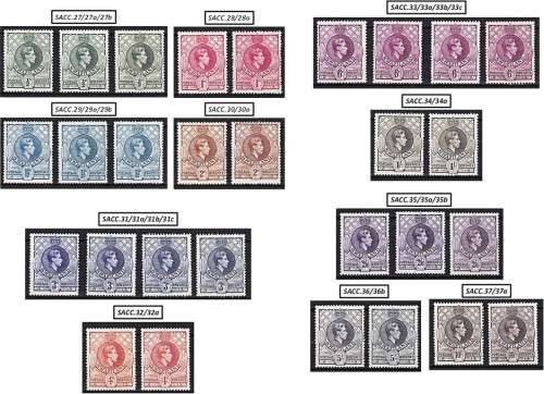 1938 KGVI Swaziland MM(*) Set & Most Varieties - See Scans *** High CV  R12,217 ***