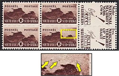 1942 Union 1/- Marginal UMM(**) Block SACC Var - Bursting Shell *** CV  R2,700+ ***
