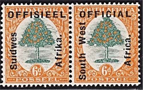 1926 SWA 6d MM(*) OFFICIAL Pair CC.4  *** CV  R3,000 ***