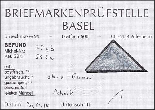 1855/63 CoGH 4d Triangle Mint/No Gum CC.6a & Certificate  *** CV  R27,000 ***