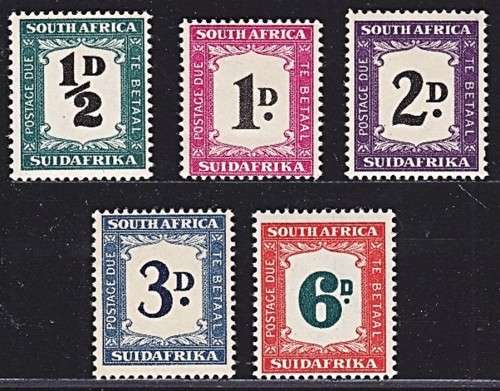 1948/9 Union UMM(**) Postage Due Set of 5  *** CV  R1,800 ***