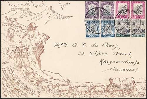 1938 CAPE TOWN Voortrekker Cover & Original Accompanying Letter - See Scans