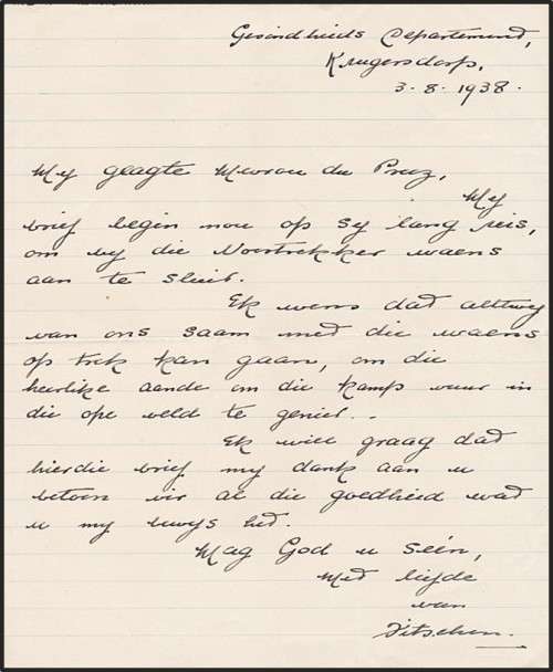 1938 CAPE TOWN Voortrekker Cover & Original Accompanying Letter - See Scans