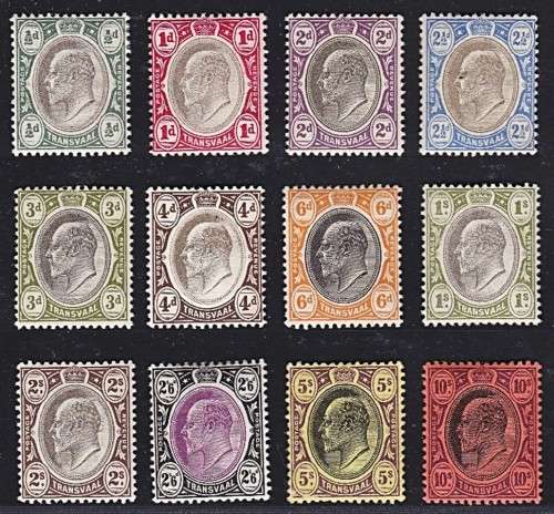 1902 Transvaal KEVII Full MM(*) Set (SACC.250/61) *** CV  R9,955 ***