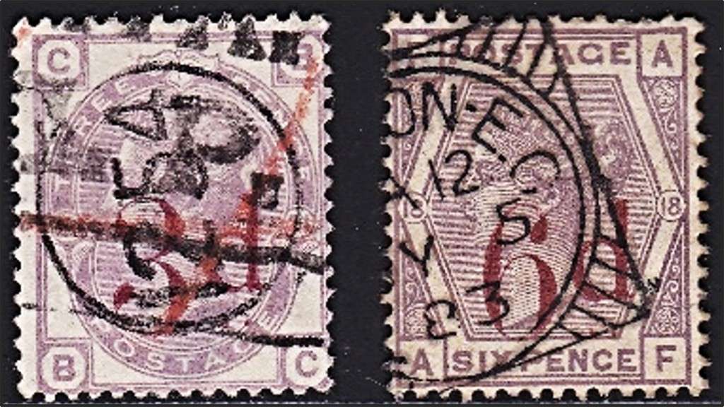 1880/3 GB QV 3d on 3d Lilac & 6d on 6d Lilac SG.159/162  *** CV  R7,350+  ***