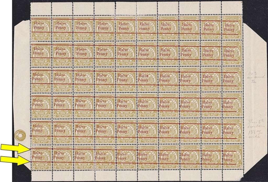 1893 ZAR CC.200 Surcharged UMM/MM Sheet - SKEWED & Shifted Printing  *** R2,700 +VAR ***