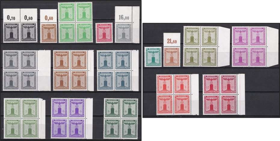 1938 & 1942 German Reich Mi.144-165 S/Sets UMM(**)  *** High CV  R5,100+ ***