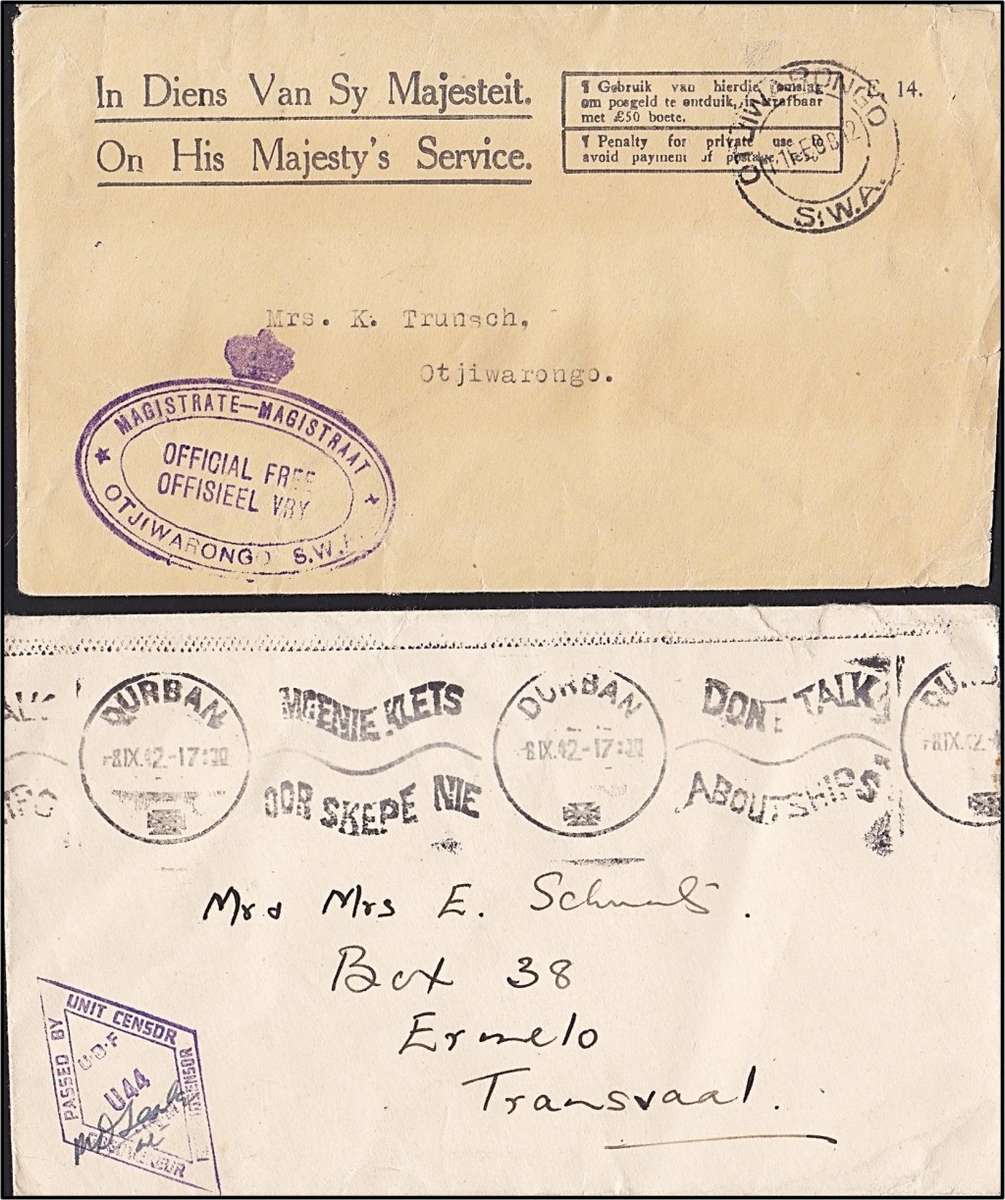 WWII Era Postal History Items: Censored Cachets, On Service etc *** Nice Study Lot ***