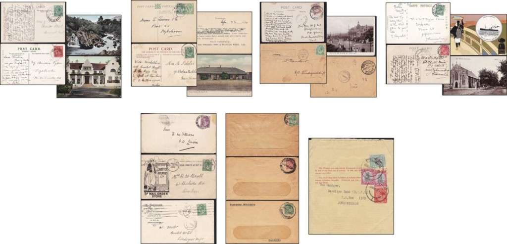 15 x Union King`s Head on Covers & Post Cards  *** Excellent Postmark Lot!!! ***
