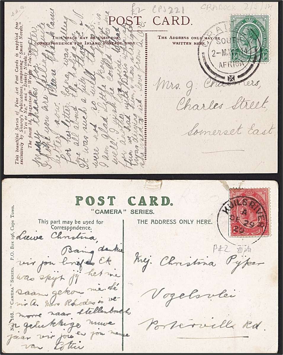 15 x Union King`s Head on Covers & Post Cards  *** Excellent Postmark Lot!!! ***