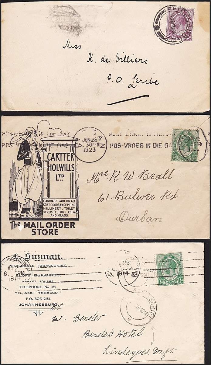 15 x Union King`s Head on Covers & Post Cards  *** Excellent Postmark Lot!!! ***