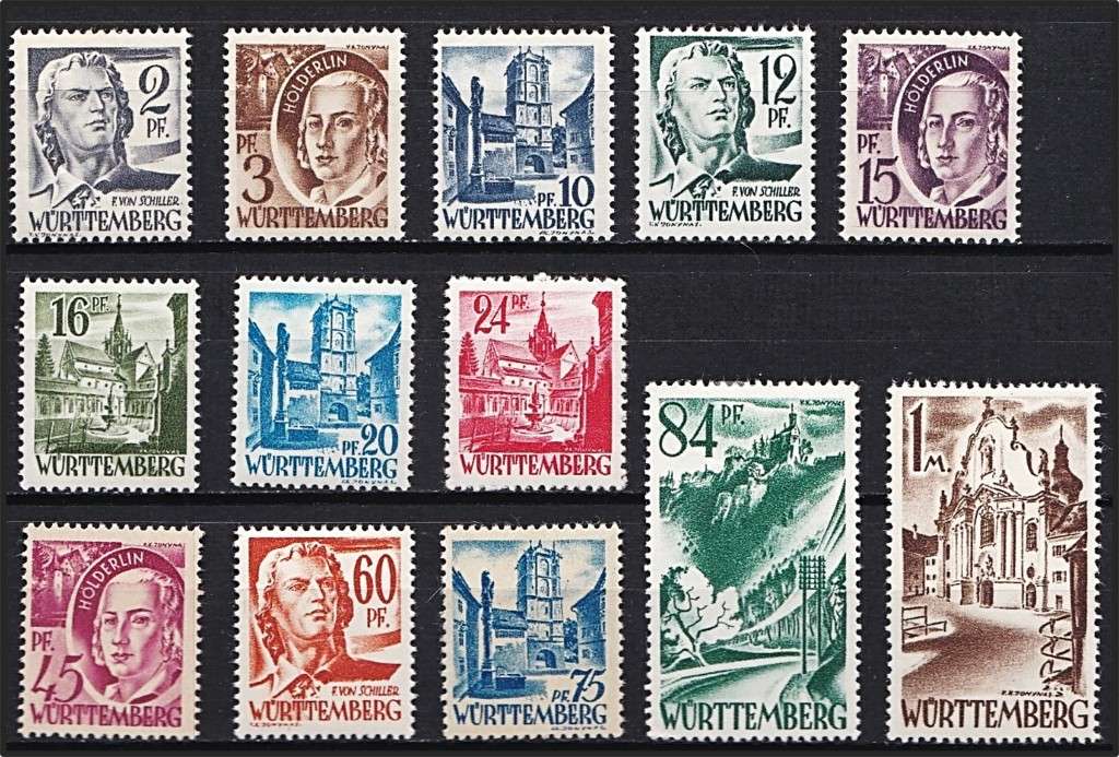 1947 Baden, Rheinland Pfalz & Wurttemberg Mint(*) Sets