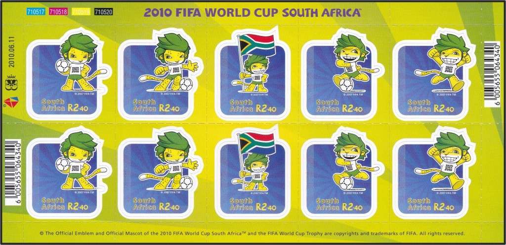 2010 RSA FIFA World Cup UMM(**) Full Sheetlet of 10