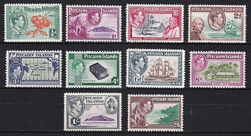 1940 Pitcairn Islands KGVI Full MM(*) Set of 10 (SG.1/8)  @ CV  R1,650+