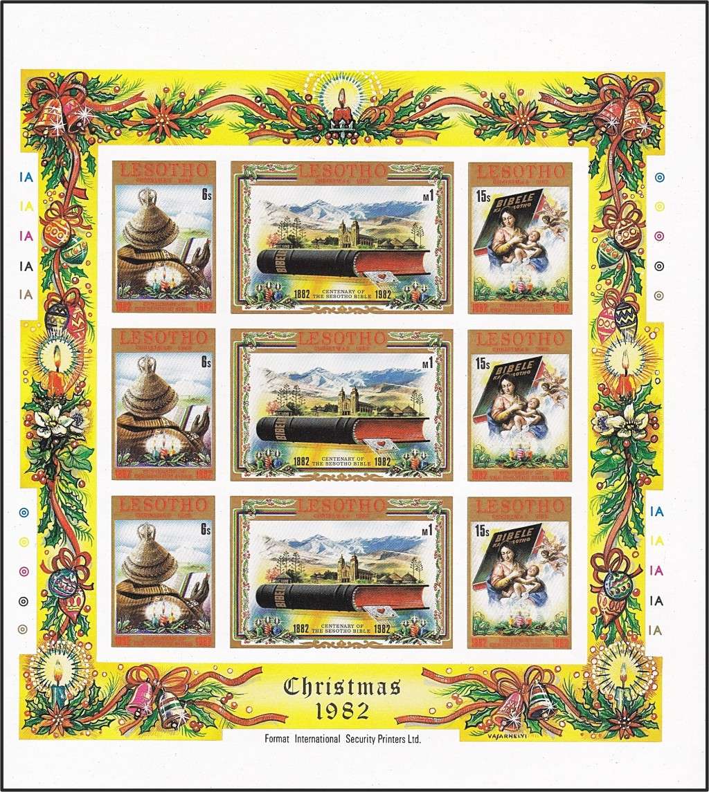 1982 Lesotho - Centenary of Sesotho Bible UMM(**) IMPERF Minisheet - Scarce Item