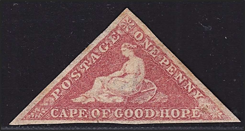 1857 CoGH 1d Pale Rose Triangle CC.5a Mint (Light Gum/Tear) Three Margins @ CV  R30,000