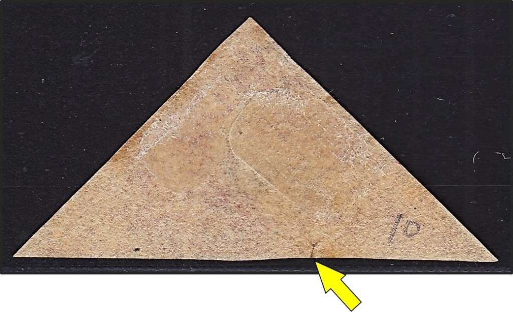 1857 CoGH 1d Pale Rose Triangle CC.5a Mint (Light Gum/Tear) Three Margins @ CV  R30,000