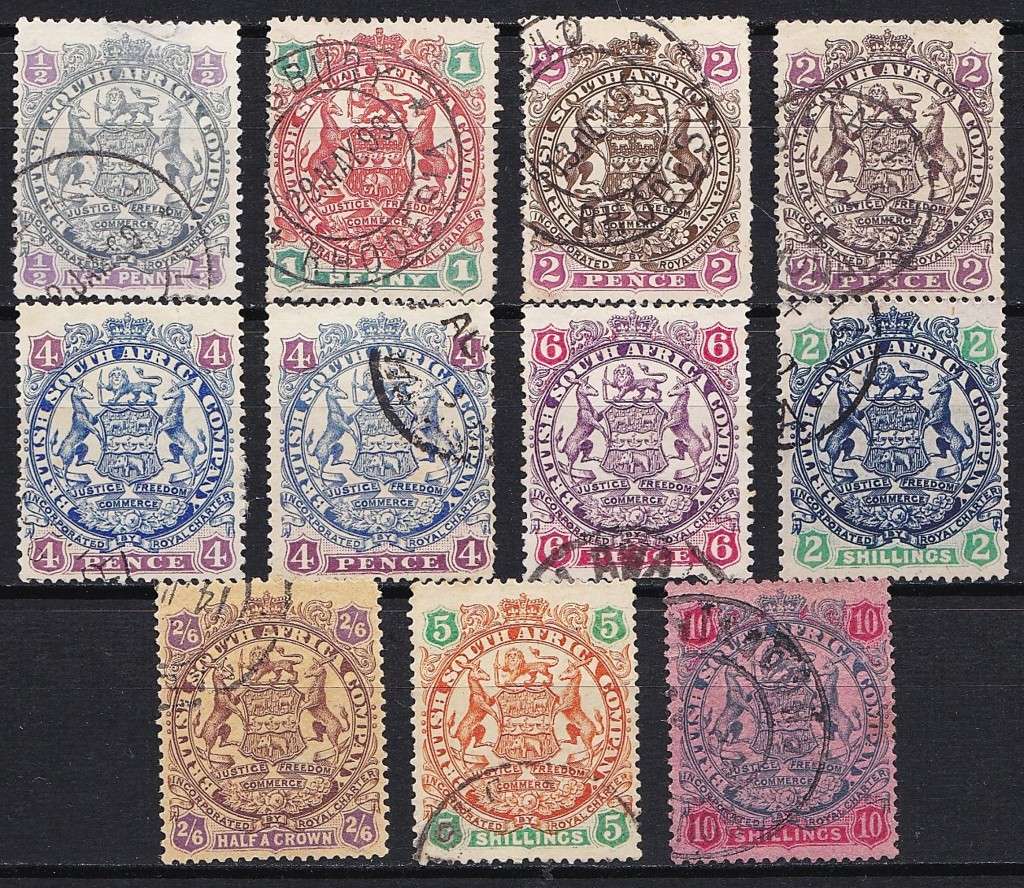 1896/7 BSAC Die 2 CC.38/47 VFU Full Set  @ CV  R5,825
