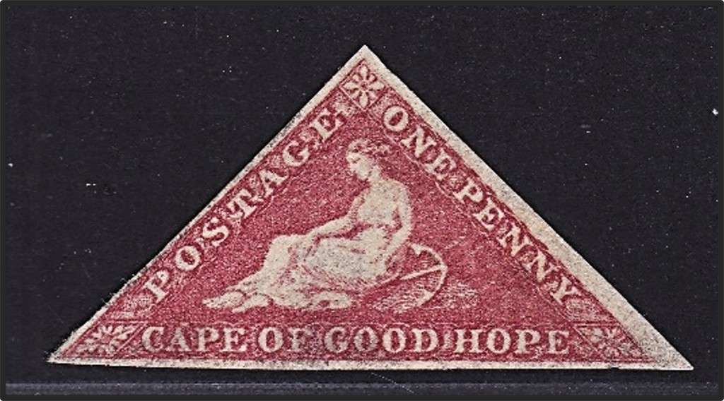 1853 CoGH 1d Deep Rose Red CC.5b, 3 x Margins, Light Cancel  @ CV  R15,000