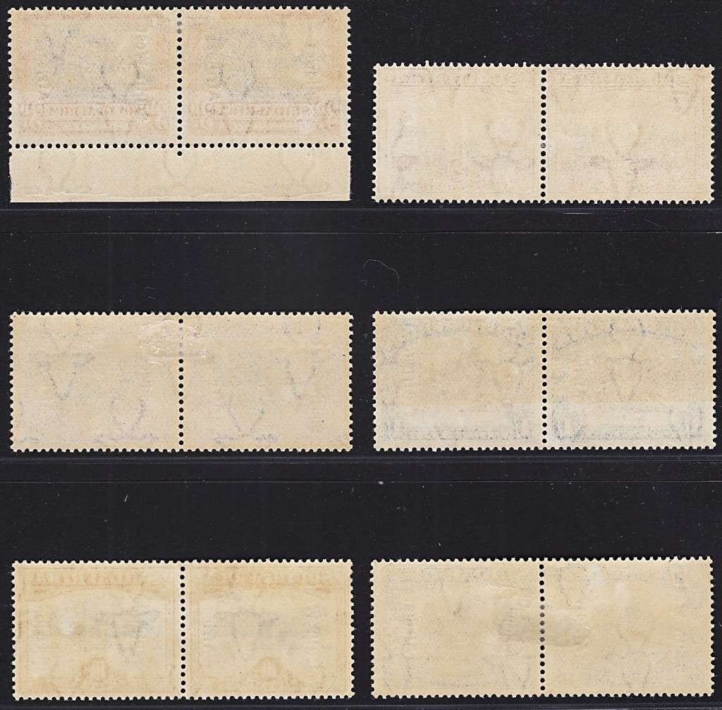 1926/7 SWA Overprinted Pictorial MM(*) Set of 6 Pairs  @ MM CV  R8,710