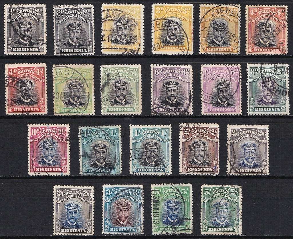 1913 BSAC Admirals Die.II CC.219/239 with Most Listed Shades  @ CV  R18,110