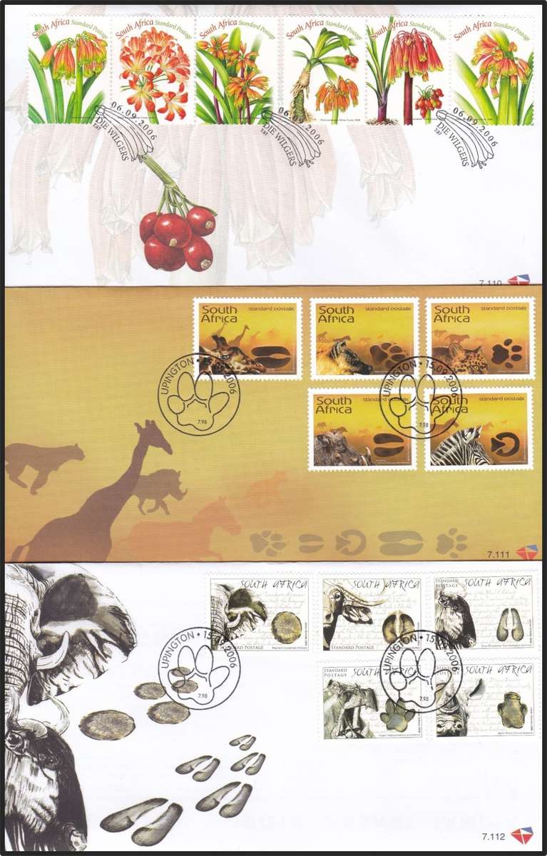 2006 RSA FDCs No.7.101-7.116 @ CV  R1,195