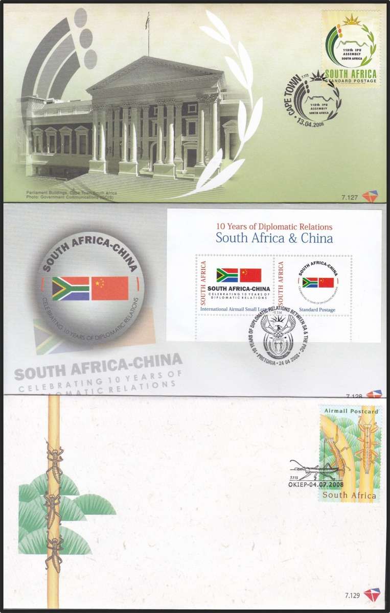 2007/8 RSA FDCs No.7.117-7.1141 @ CV  R1,840