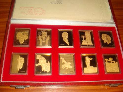 The Ten Commandments By Tretchikoff Sterling silver plated with 24 carat gold