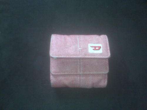 DIESEL square red wallet