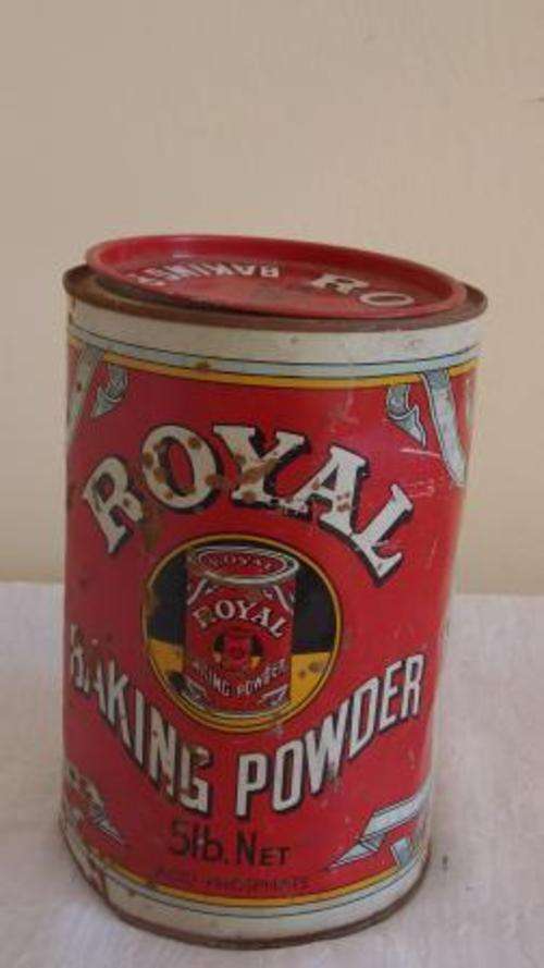 VINTAGE 5LB ROYAL BAKING POWDER TIN