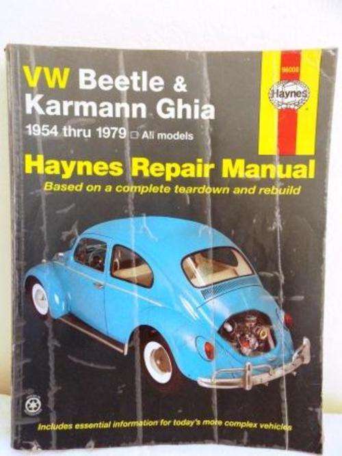 VW BEETLE & KARMANN GHIA REPAIR MANUAL 1954 - 1979