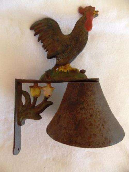 CAST IRON DOOR BELL WITH ORIGINAL CLAPPER
