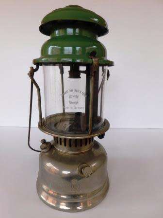 PRIMUS NO 1020 KEROSENE LAMP MADE IN SWEDEN WITH JENAER SUPRAX SCHOTT MAINZ GLASS INTACT
