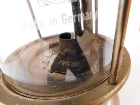PRIMUS NO 1020 KEROSENE LAMP MADE IN SWEDEN WITH JENAER SUPRAX SCHOTT MAINZ GLASS INTACT