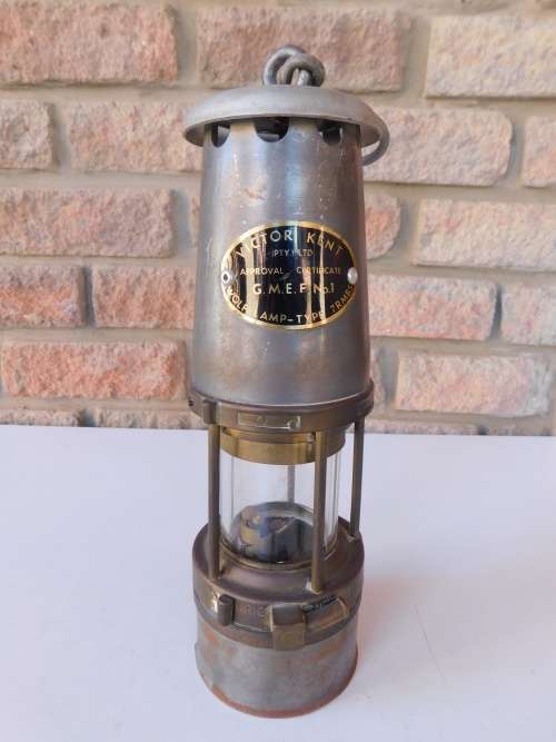 VICTOR KENT G.M.E.F. NO 1 SHEFFIELD THE WOLF NO 7 R.M.B.S. SAFETY MINING LAMP NOT TESTED