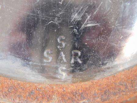 SA RAILWAYS LAMP WITH BLUE AND RED LENSES IN TACT